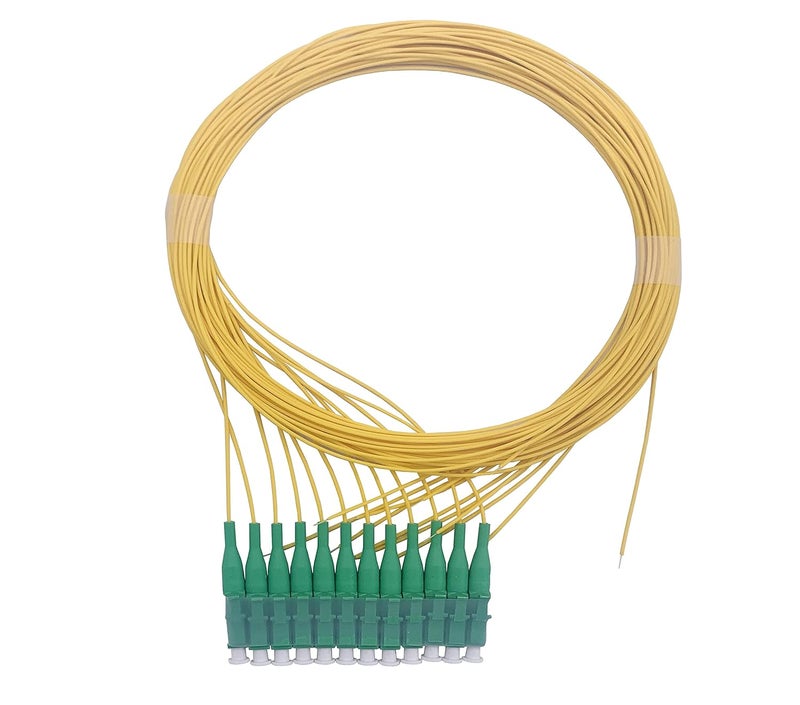 Elfcam ® - 12-Fiber Single Mode LCA Pigtail 9/125um OS2, Yellow (LCA Yellow) - Image 1